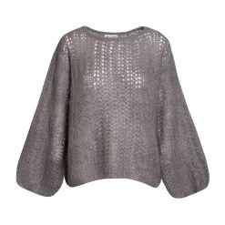 Brun Close To My Heart Mud Alma Sweater Genser Gray
