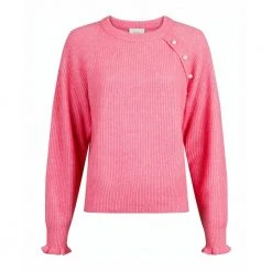 Neo Noir Knit Blouse Pink