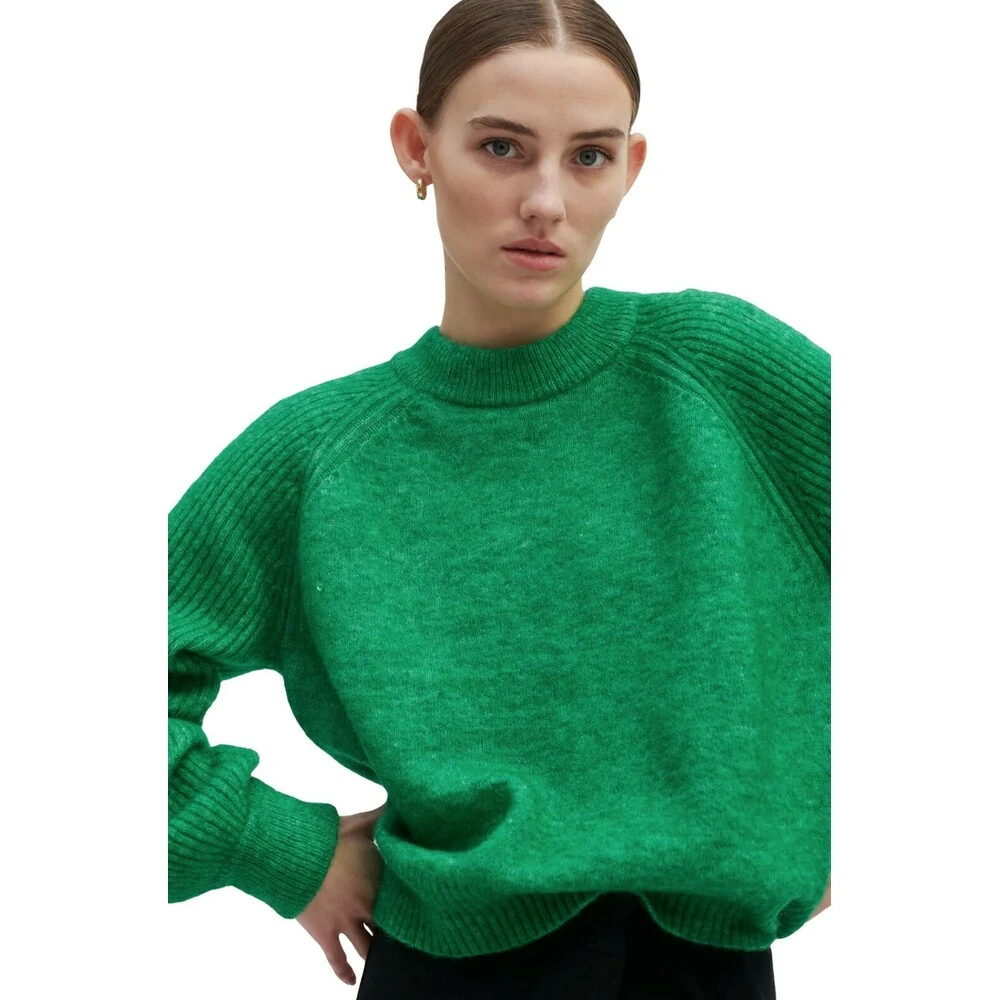 Grønn Second Female Brookline Knit O-Neck Genser Green - Bilde 3