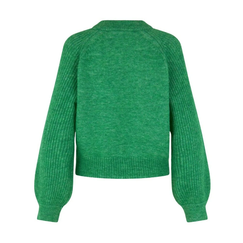 Grønn Second Female Brookline Knit O-Neck Genser Green - Bilde 5