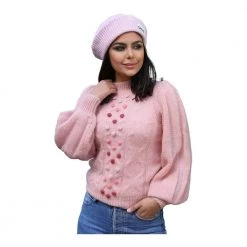 BY TIMO Lys Rosa Bytimo Nordic Knit Turtleneck Genser Pink