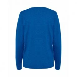 Kongeblå Cream Cranva Genser I Cashmere Med V- Hals - Kongeblå Genser Blue