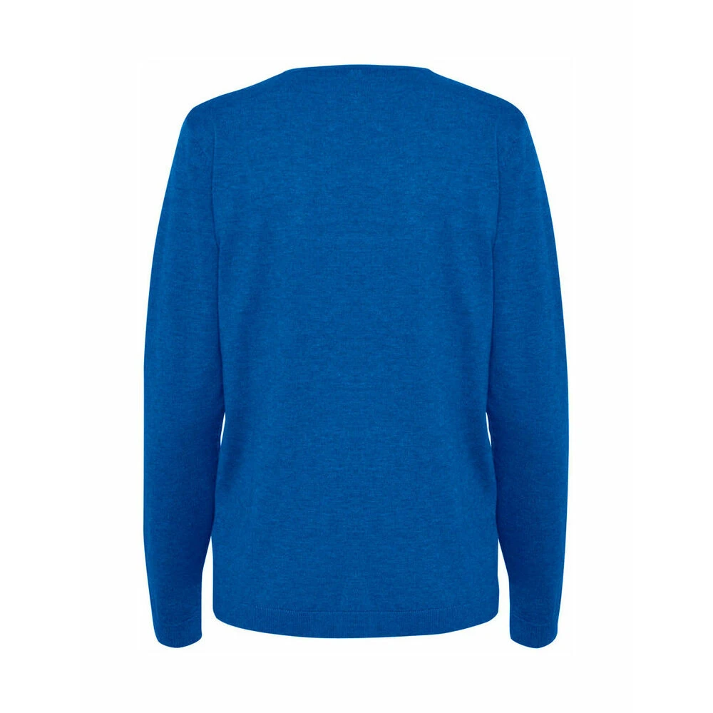 Kongeblå Cream Cranva Genser I Cashmere Med V- Hals - Kongeblå Genser Blue