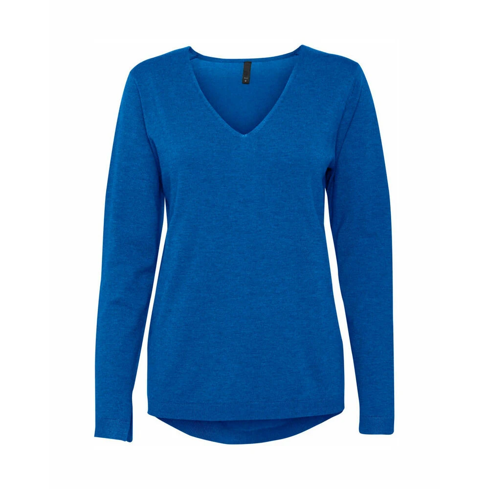 Kongeblå Cream Cranva Genser I Cashmere Med V- Hals - Kongeblå Genser Blue - Bilde 2