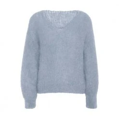 Blå American Dreams Milana Mohair Knit Light Blue Genser Blue