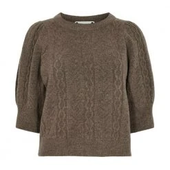 Co'Couture Pixie Pointelle Strik Brown