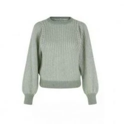 Second Female Kubra Knit O-Neck - Laurel Green Green