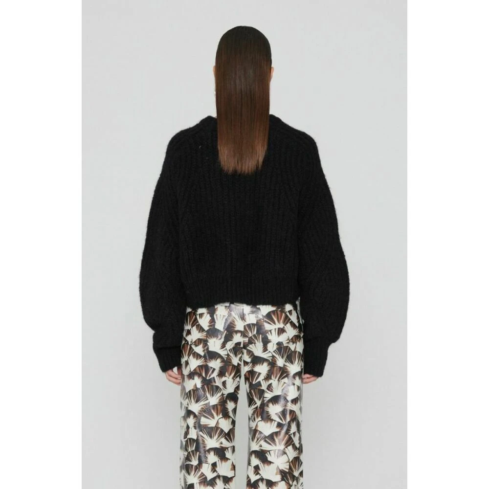 ROTATE Birger Christensen Round-neck Knitwear Black - Bilde 2