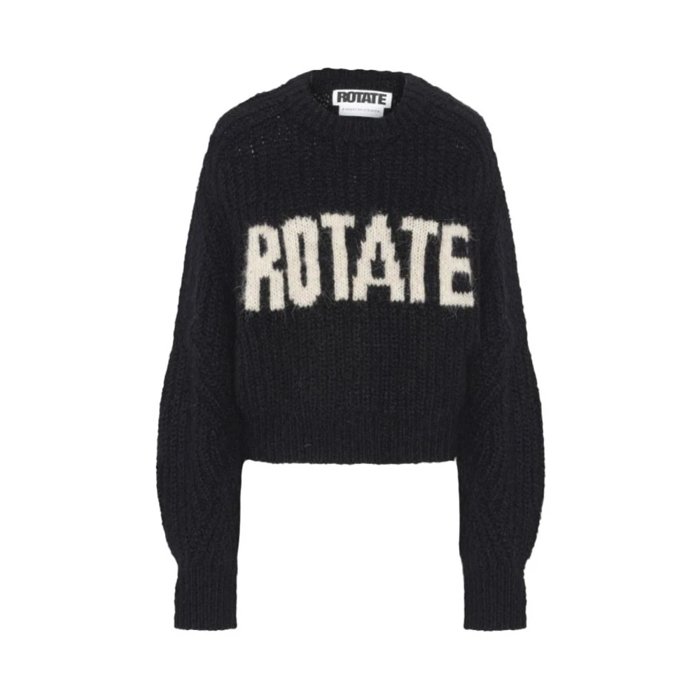 ROTATE Birger Christensen Round-neck Knitwear Black - Bilde 3