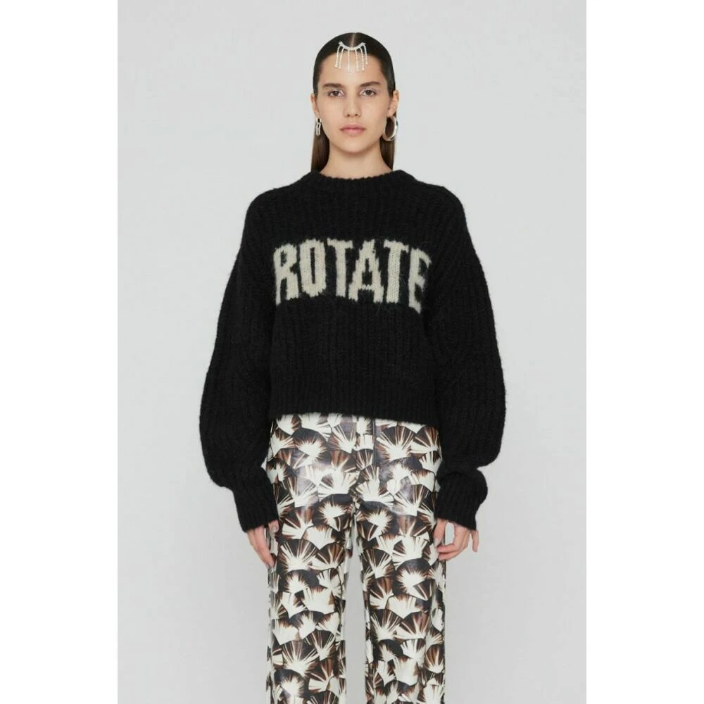 ROTATE Birger Christensen Round-neck Knitwear Black - Bilde 4