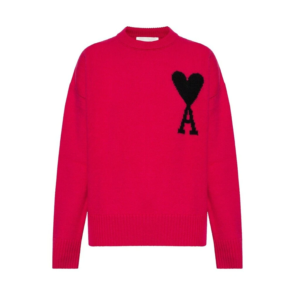 Ami Paris Sweater With Logo Pink - Bilde 2
